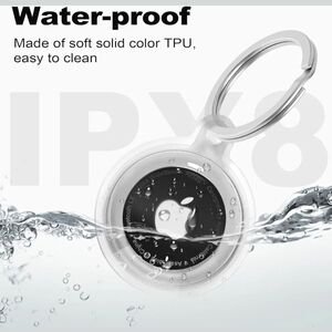 Clear Waterproof Apple Airtag Holder/
Keychain (4) HOLDERS ONLY NO AIRTAGS